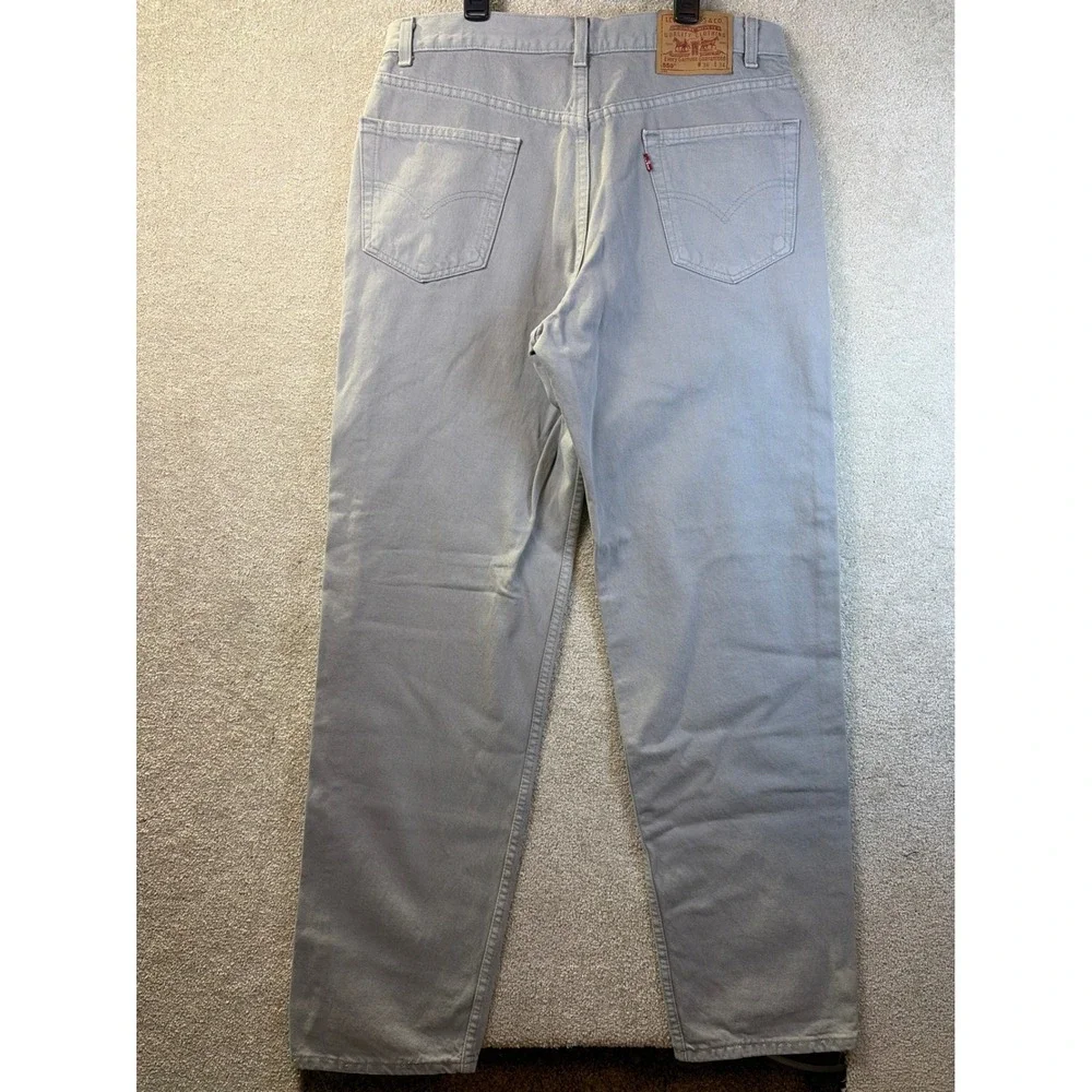Vintage Levi's 550 Jeans Mens 36x34 Gray Denim Relaxed Fit‎ Tapered Leg USA Made